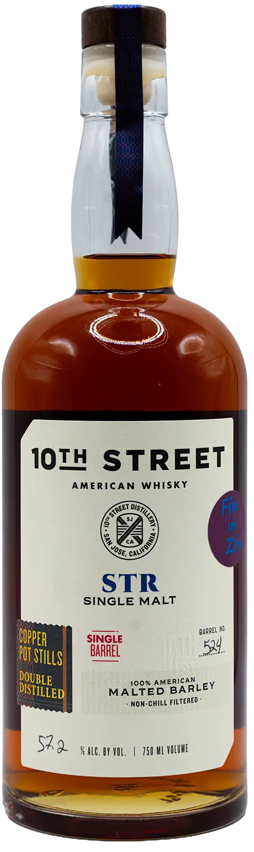 Stout Cask Finish STR Single Malt bottle